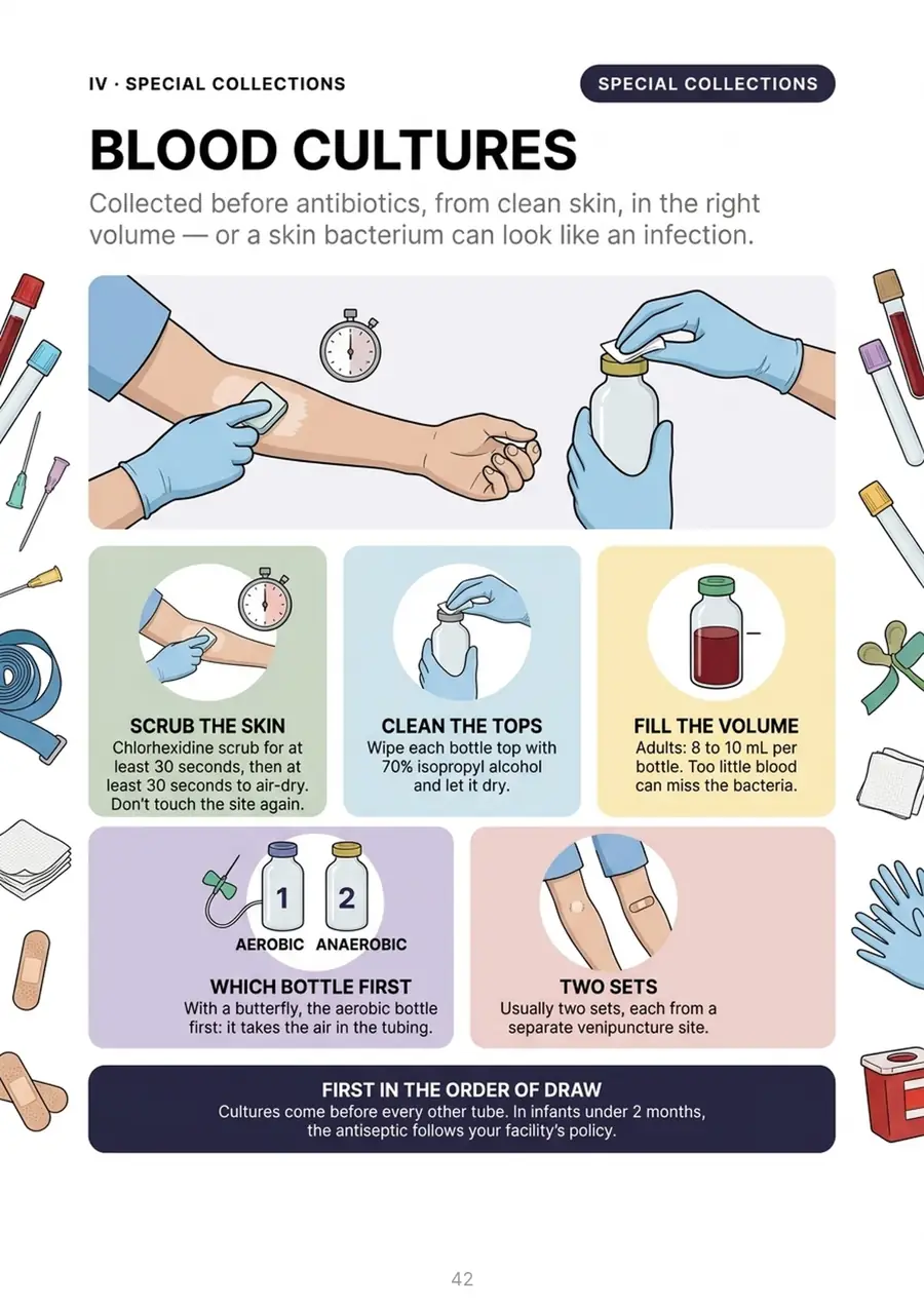 Blood cultures: before antibiotics, from clean skin